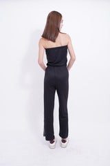 Jumpsuit liso, escote Strapless