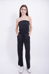 Jumpsuit liso, escote Strapless