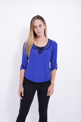 Lady, Blusa, cuello redondo, manga ¾,